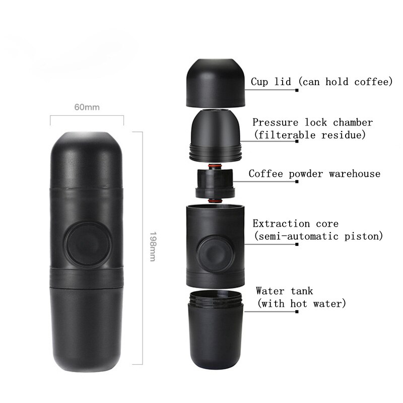 Manual Coffee Maker Hand Pressure Portable Capsules Coffee Machine for Nespresso Capsules Manual Espresso machine