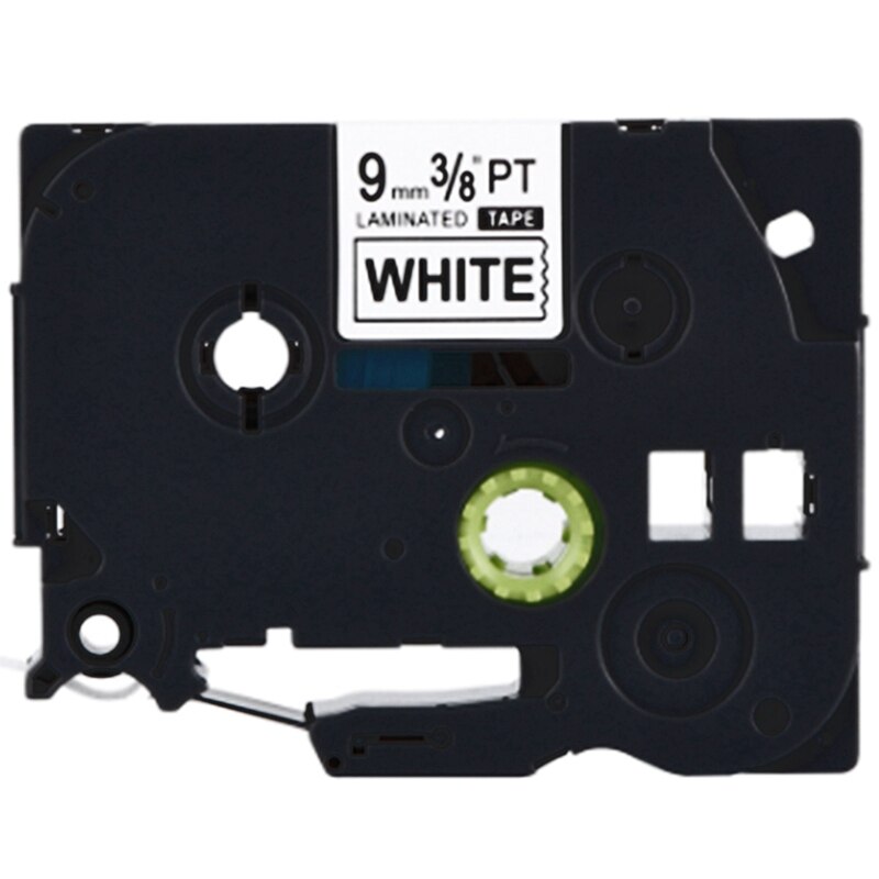 5Pcs Tze-221 9mm Black on White Tze221 Tz Tape for Brother P-Touch Label &amp; 1x Extension Adjustable Metal Bookends