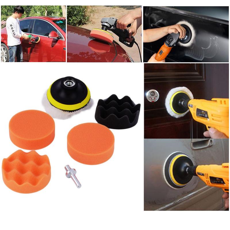 3 Inch Car Polish Tool Polisher Buffer Car Polishing Disc Wool Wheel Car Paint Care Kit Car Waxing Sponge Scratch Remover TSLM2