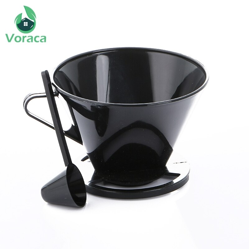 Filtre anti-goutte de café noir | Plastique réutilisable, cône de café noir, cafetière simple, tasse Pour le café filtre anti-goutte entonnoir, accessoires Pour Barista