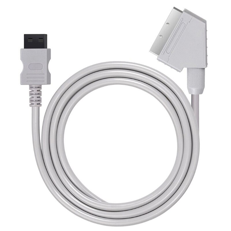 Câble pour TV vidéo Scart rvb, cordon AV, 1.8m, Compatible avec Wii wii-u, jeu vidéo