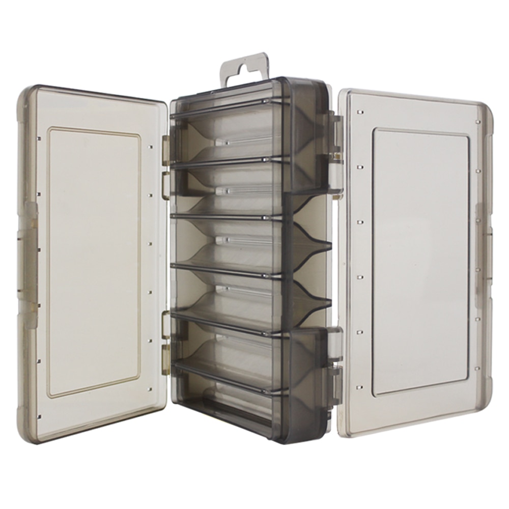 Double Sided Fishing Lure Box Squid Jig Minnows Bait Fishing Tackle Box Storage Case Container