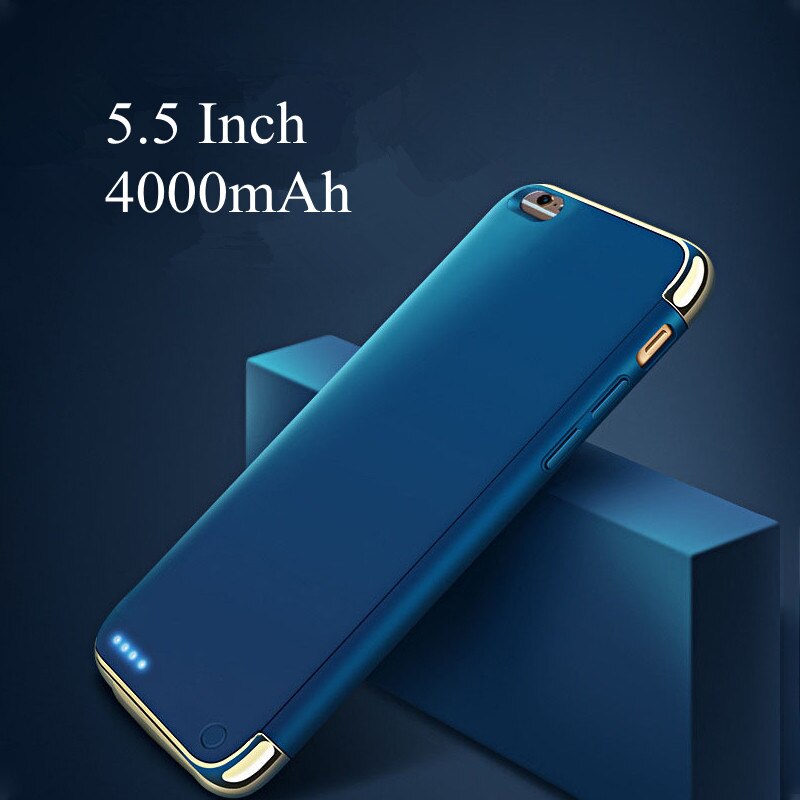 4000Mah Batterij Case Voor Iphone 6 Plus 7 Plus 8 Plus Power Bank Opladen Case Voor Iphone 6S plus Ultra-Dunne Batterij Oplader Case