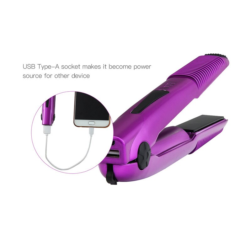 Draagbare usb-oplaadbare mini-stijltang, krultang, draadloze stijltang, haarstylingtools, chapinha-golf