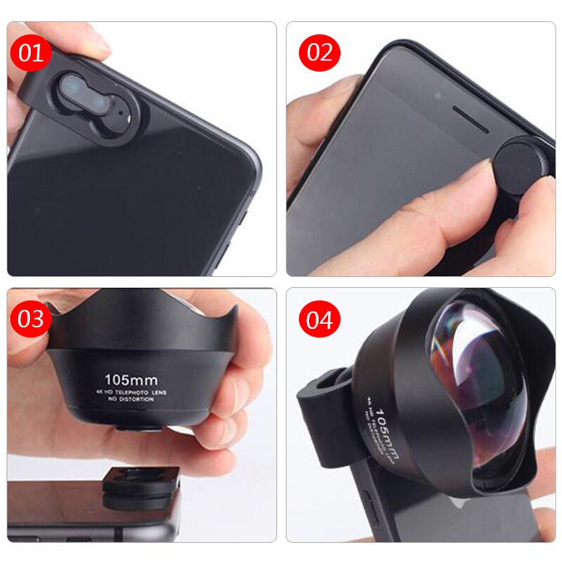 Pholes Mobile Phone Universal External Lens 105Mm Portrait Telephoto Slr Photo Photography Large Aperture for Iphon