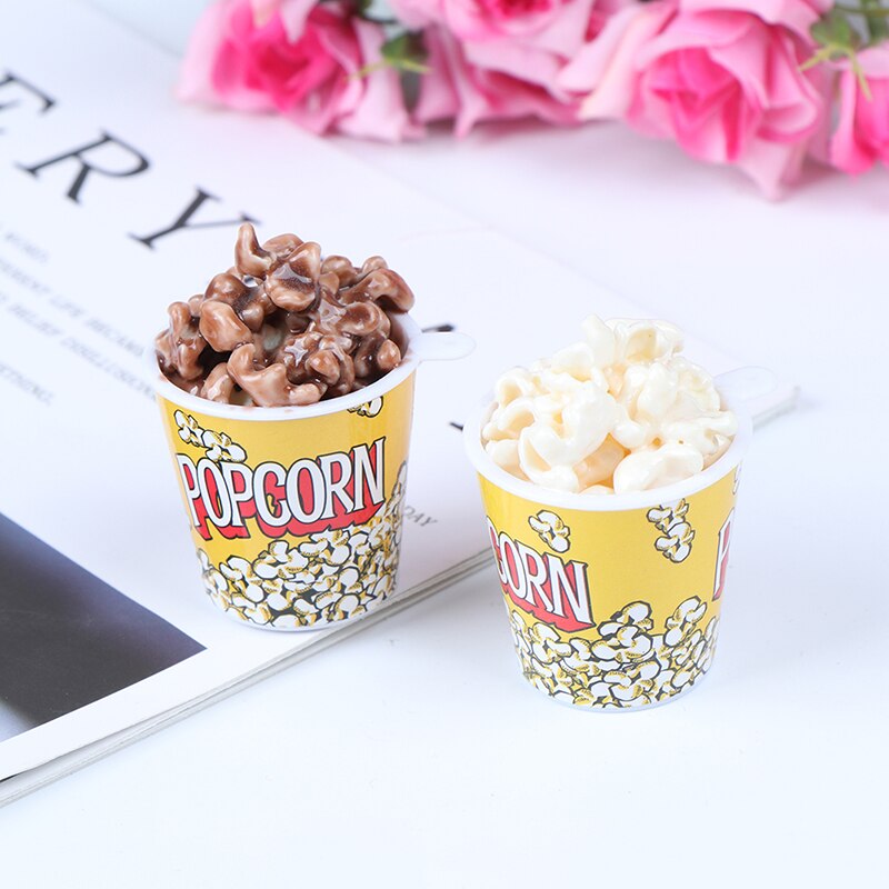 1Pc 1:6 Miniatura casa delle bambole UN Secchio di Popcorn Giocattolo Giochi Di Imitazione Cucina Giocattolo Consegna Casuale