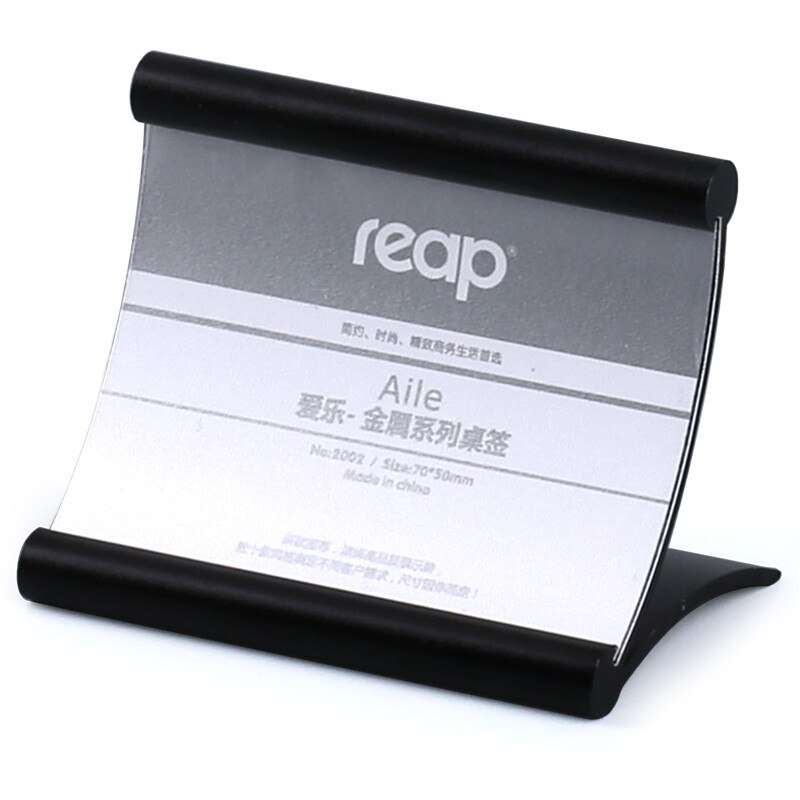 5- pak reap alie aluminium l-form bordskilt holder kort display stand bord menu service label kontor klub business restaurant: 5802 50 x 70 sorte
