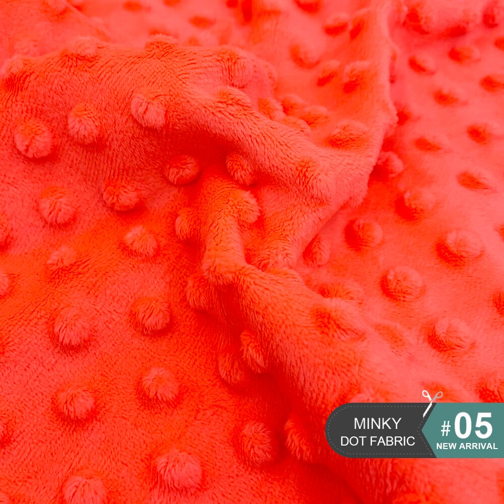 5 stk/parti babytæppe minky dot stof 45 x 45cm miljøvenligt fløjlsstof 100%  polyester patchwork plysstof