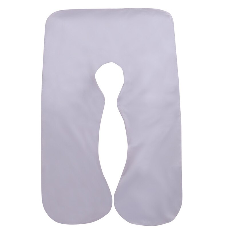 Zwangerschap Kussen Case Full Body U-Vormig Kussen Cover Multi-Functionele Kant Beschermen Kussenhoes Met Zip Voor zwangerschap Vrouwen: gray PillowCase