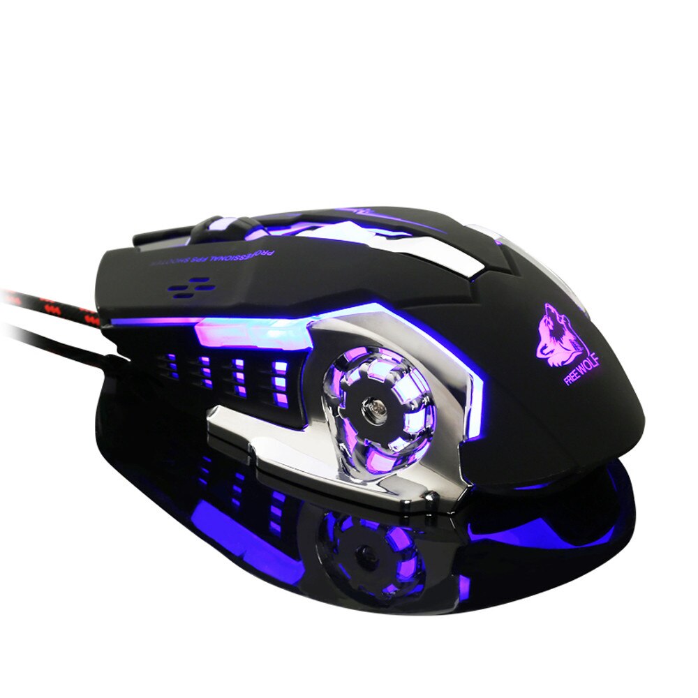 Gaming mouse 2.4G optical movement 5 adjustable DPI level, button wireless mouseled backlight mechanical sense#40