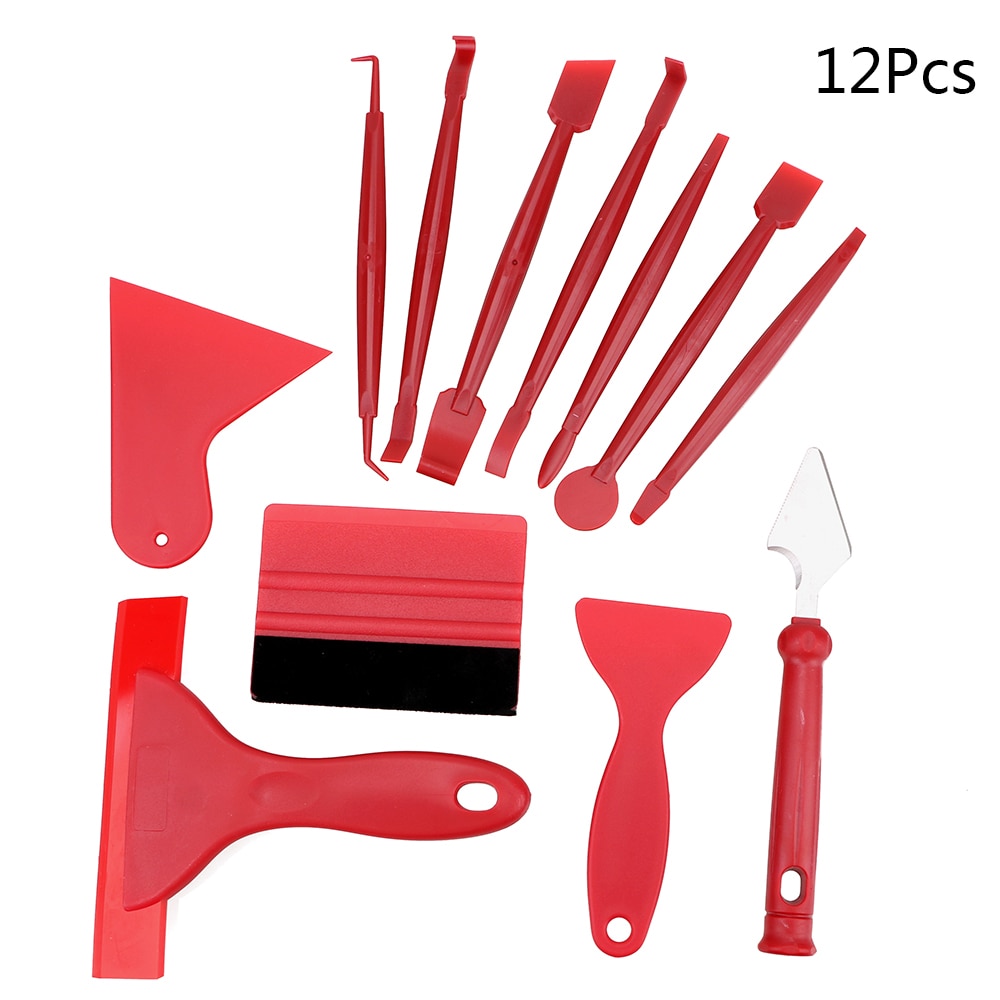 Auto vinyl wrap raamfolie gereedschap kit wisser intrekbaar stanleymes en afbreekmesjes vinylsnijder hoekwisser