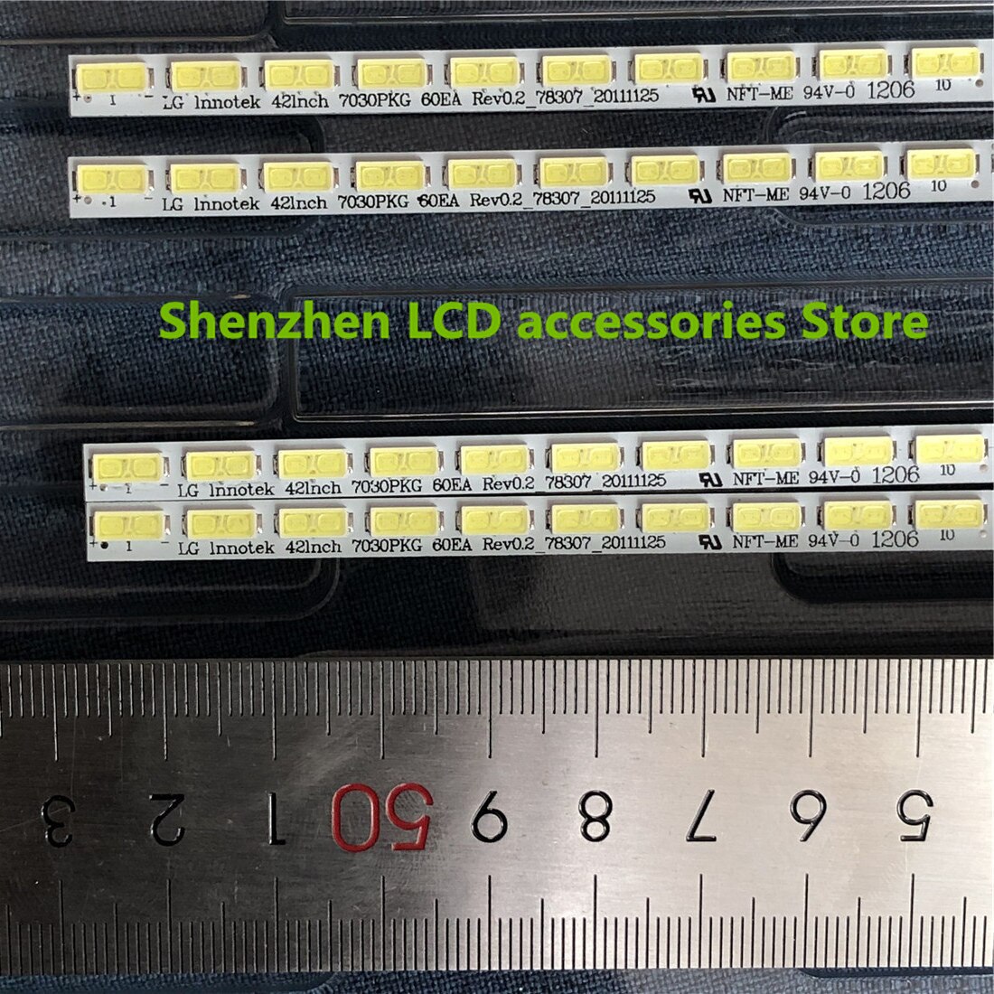 Tira de luces LED de iluminación trasera, accesorio para LG 42LS570T 42LS570S 42LS575S T420HVN01.0 42 pulgadas 7030PKG 60ea 74.42T23.001-2-DS1, 60LED, 525mm, 2 unids/lote