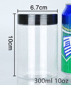 20PCS Kunststoff Leere Flaschen 7 10 12 16 UNZEN Lebensmittel Dosen Gewürz Behälter 200ML 300ML 400ML transparenten Glas: 300ml 10oz 20pcs