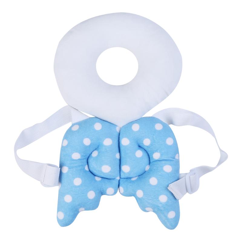 Baby Head Bescherm Pad Kussen Kids Peuter Bescherming Hoofdsteun Kussen Kleine Engelenvleugels Voorkomen Fall Baby Kussen: Blauw