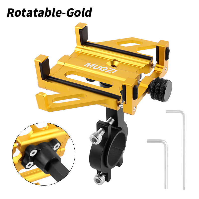 ​ ​ MUQZI Soporte para teléfono para bicicleta Soporte universal para manillar de motocicleta Soporte para teléfono celular 360 ° Rotación para Smartphone de 4,5-7 Pulgadas: Rojo