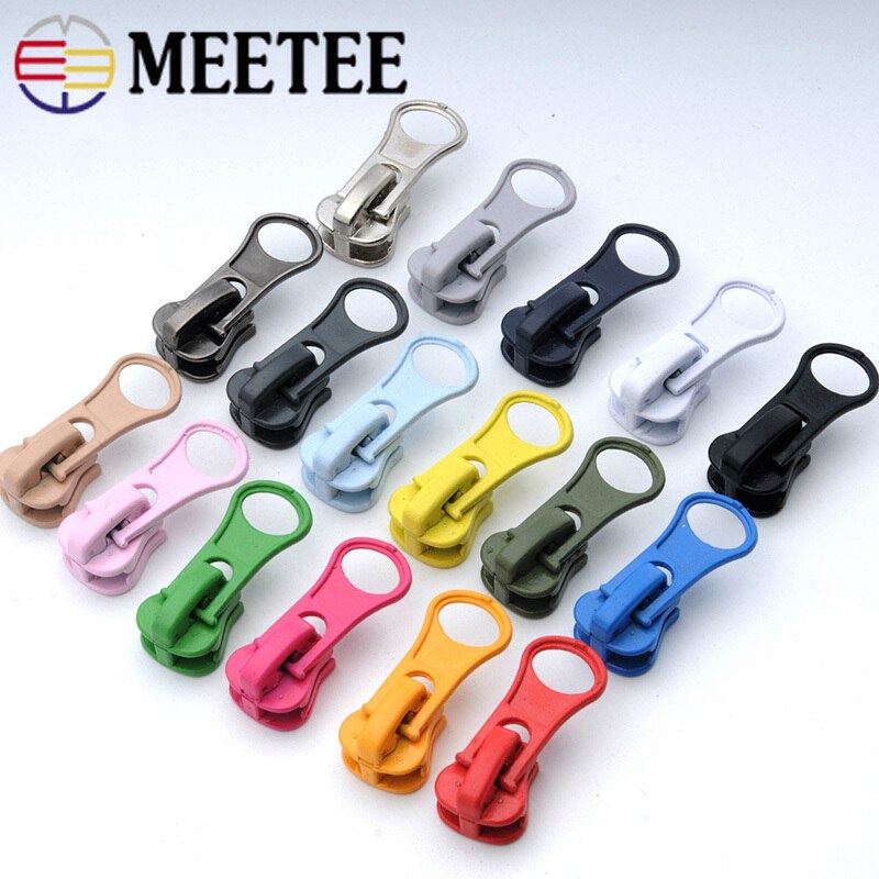 Meetee 20 Pcs 5 # Hars Rits Hoofd Dikke Voor Hars Zip Pull Slider Diy Reparatie Kussen Quilt Beddengoed Zakken naaien Kleding ZT005