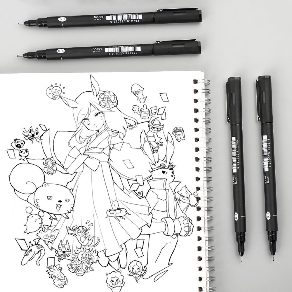 JIANWU 8 stücke oder 10 stücke/set Berufs grafik stift marker stift Art Hand gezogen stift journal stift malerei schule liefert