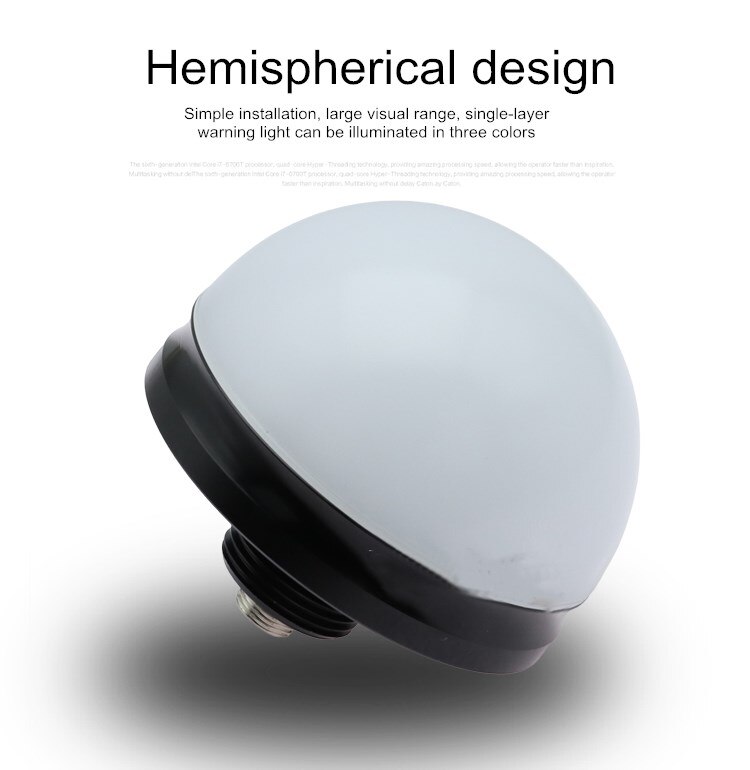 Waterproof Dust-Proof 90mm/70mm Hemispherical Led 3-Color into 1 ball Warning Light Mini Small LED Semicircle Signal Light 24V