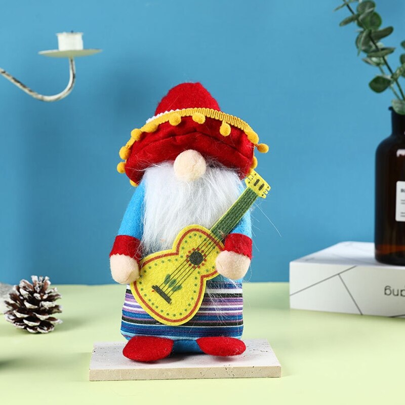 XXFA-muñeco de decoración para de carnaval, juguete de Gnomo hecho a mano, instrumento Musical ENANO