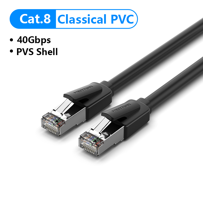 Vention cabo ethernet cat8 40gbps algodão trançado rede lan patch cord para pc modem portátil ps 5/4 roteador rj45 cabo ethernet: Verde exército / 5 metros