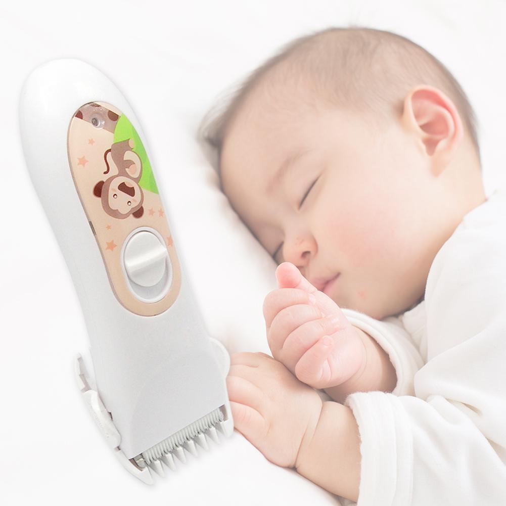 Professionele Usb Oplaadbare Waterdichte Kindje Elektrische Haar Kapsel Clipper Oplaadbare Rustig Kids Baby Vrouwen Haar Scheerapparaat