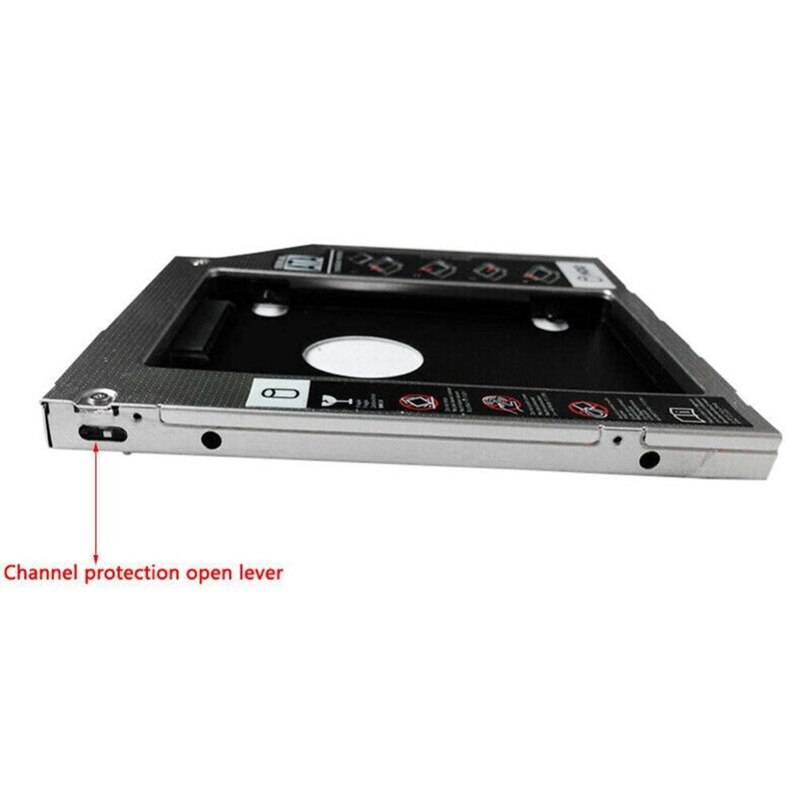 Uniwersalny 9.5mm SATA 2Nd SSD HDD futerał na dysk twardy taca adaptera lub laptop CD / DVD-Rom wnęka na napęd optyczny