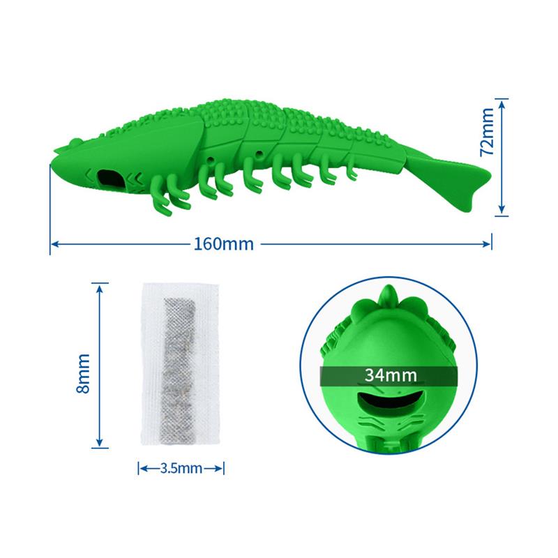 Tannbørste tygge leketøy katteleker interaktiv katt til kattunge katter tenner rengjøringe tannpleie kreps form kjæledyr leketøy katt