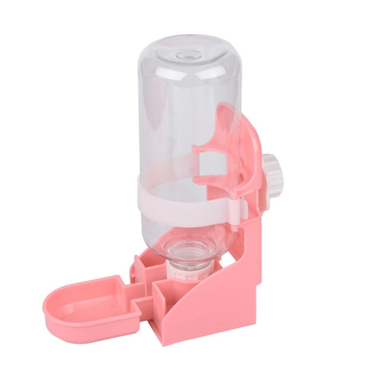 Bird Water Drinker Feeder Waterer Pet Bird Dispenser Bottle Drinking Cup Hanging Water Dispenser For Pet Parrot Cage Supplies: Pink