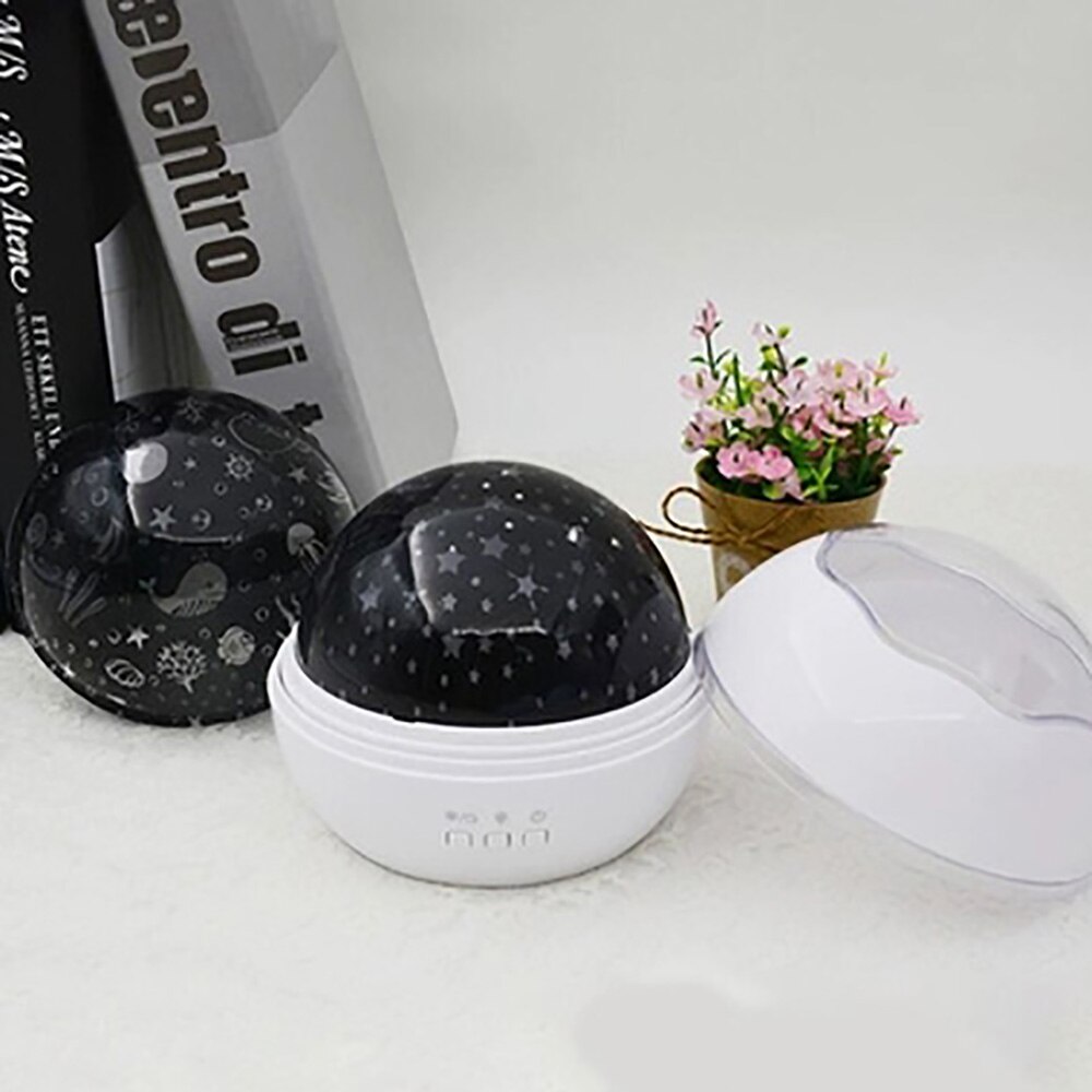 Barn nattlampa led roterande stjärna projektor belysningslampa för baby sovrum