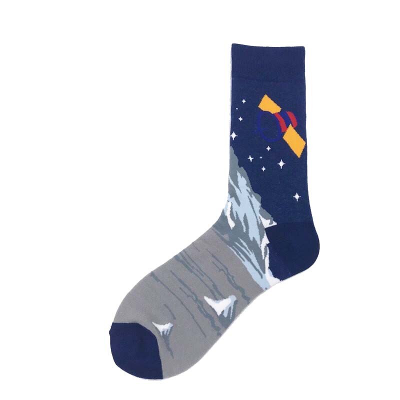 autumn and winter outer space socks 1 cotton socks couple tube socks cartoon alien socks: 13