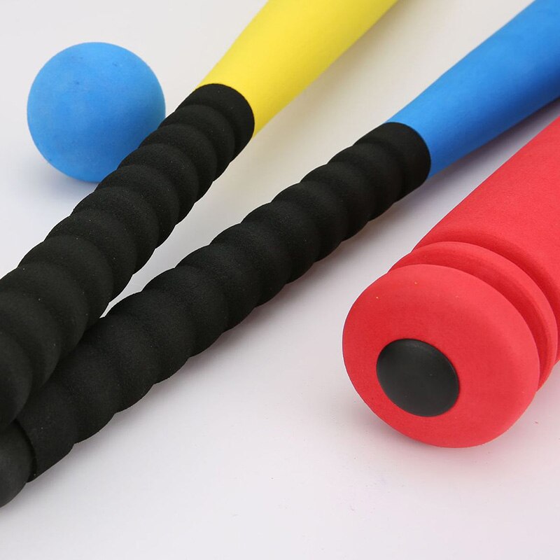 Bate de béisbol de espuma con juego de juguetes de béisbol para niños de 3 a 5 años de edad, Rojo
