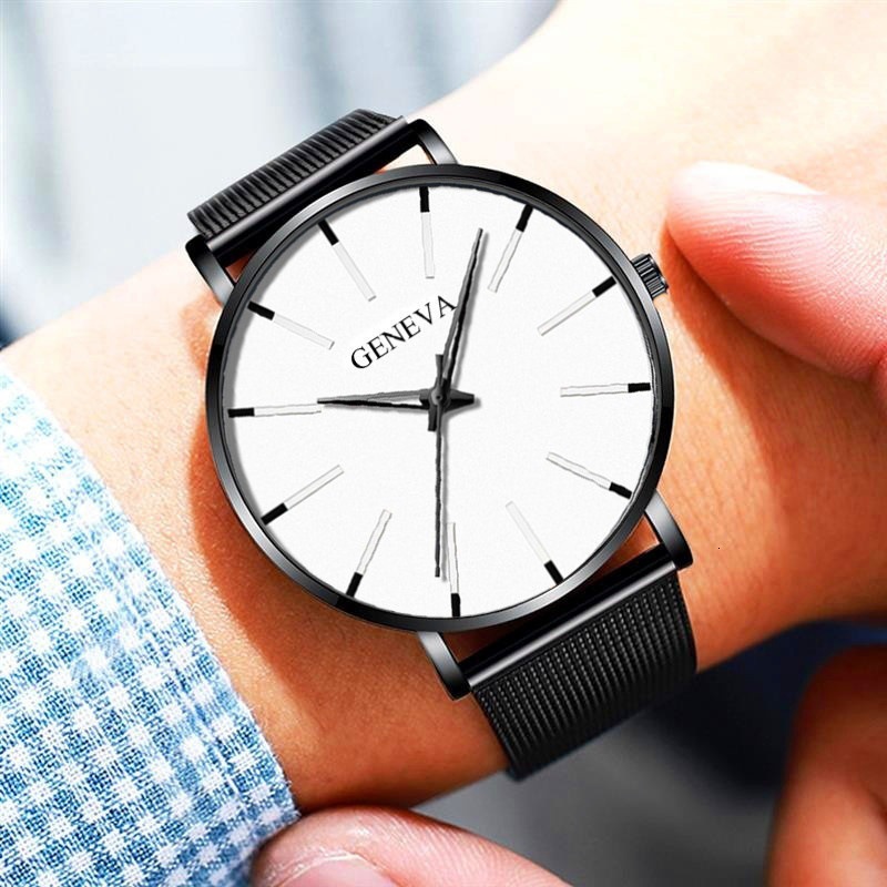 Horloge Mannen Horloge Mannen Ultradunne Zakelijke Mannen Horloges Quartz Roestvrij Stalen Band Polshorloge Mannelijke Klok Relogio masculino