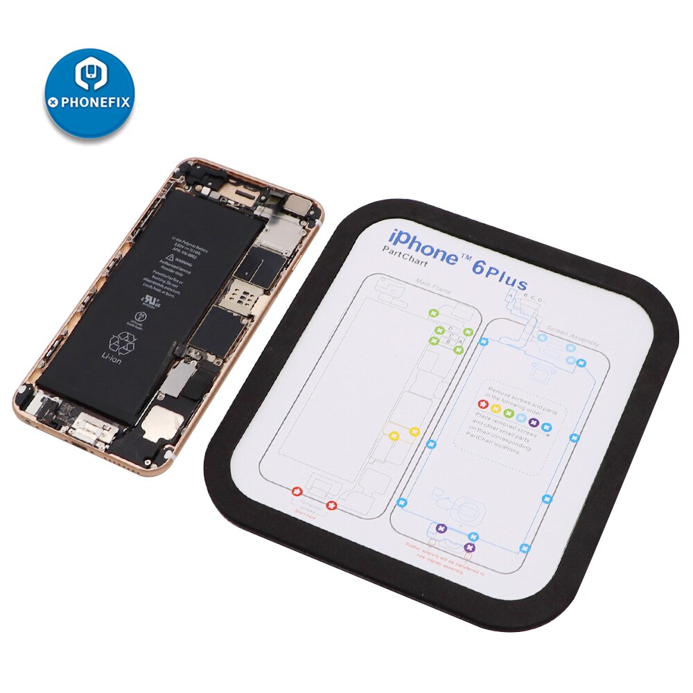 PHONEFIX Magnetic Screw Chart Mat Repair Guide Pad For iPhone 6 6 Plus 6s 7 7 Plus 8 8 Plus X Plus X Xs Xs Max XR