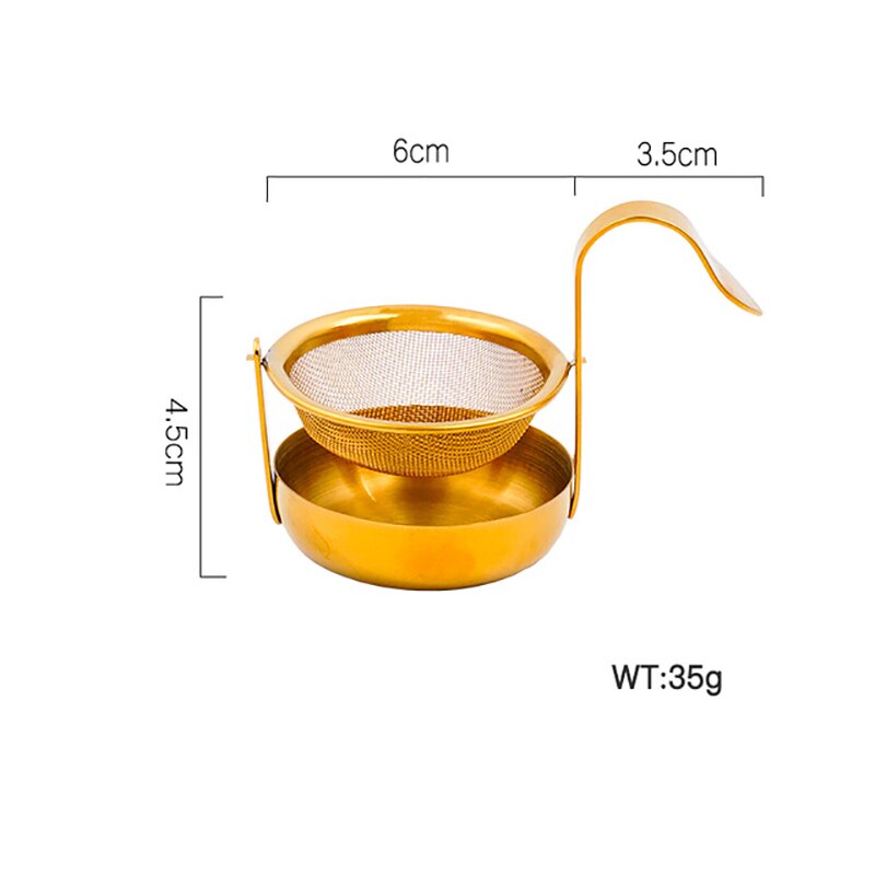 Stal nierdzewna obrotowa drobna siatka robić herbaty sitko robić herbaty zaparzacz robić herbaty z uchwytem złoto