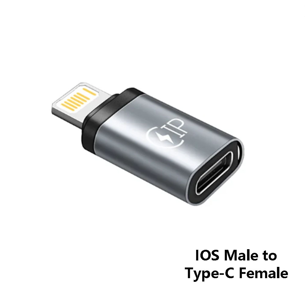 Câble Lightning femelle vers USB C mâle 20W, adaptateur de charge rapide, convertisseur, adaptateur de chargeur de téléphone de Type C: vert militaire