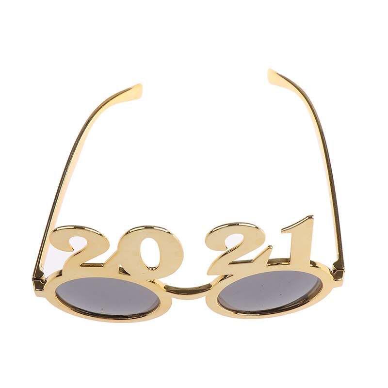Brillen plastic glazen fotohokje rekwisieten jaarfeest brillen voor jaren decoratie gelukkig jaar: Goud