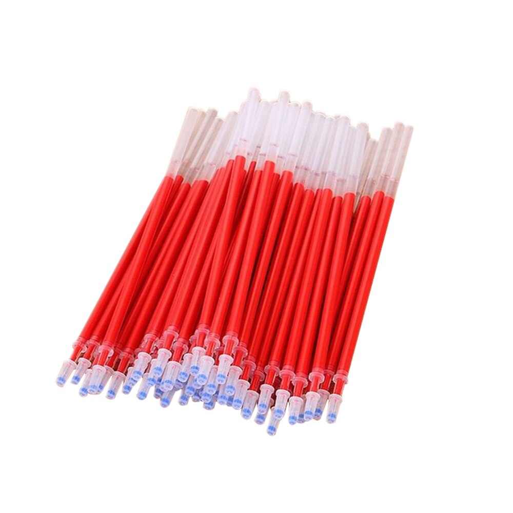 100Pcs/Set Gel Pen Refill 0.5mm Red Blue Black Ink Office Signature Replace Cartridge Writing Tools
