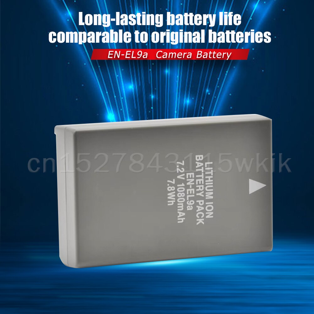 7.2V 1080mAh EN-EL9a ENEL9a Rechargeable Au Lithium batterie Pour Appareil Photo Nikon EN-EL9a D60 D5000 D40X D40 D3X D3000 D30 Caméras