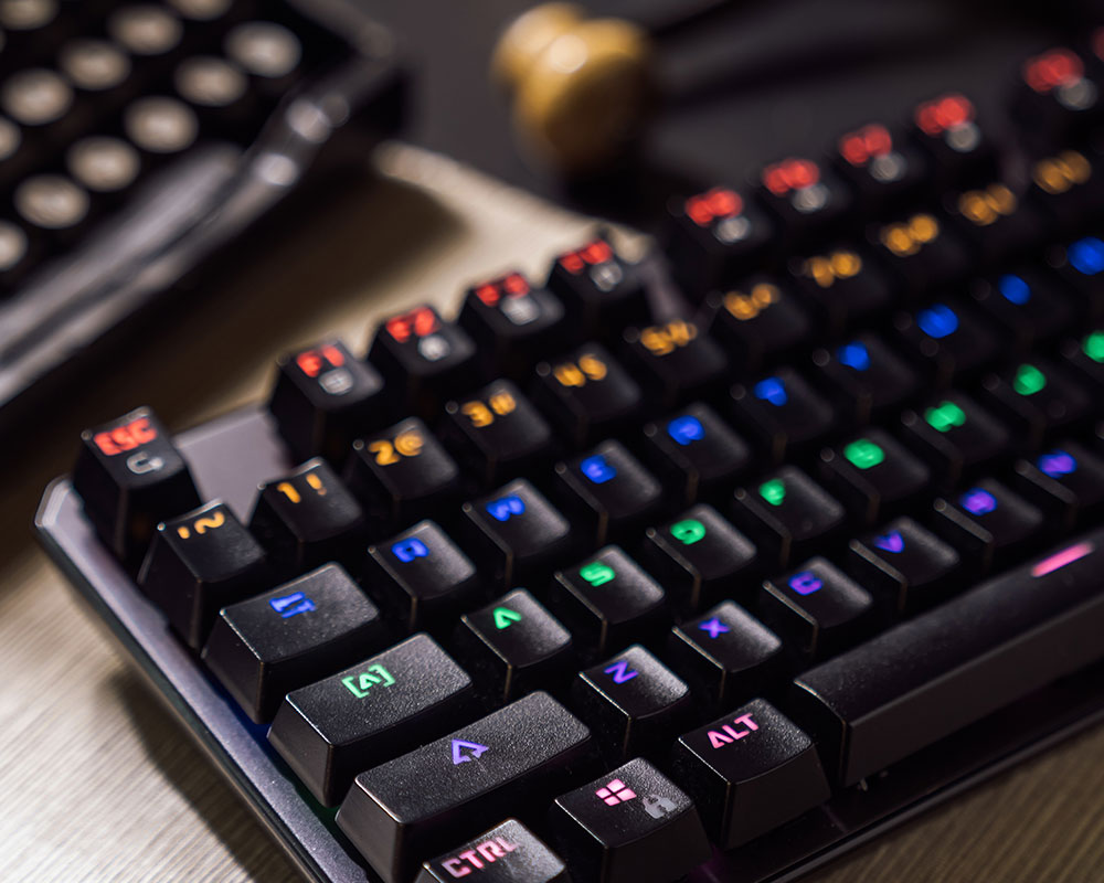 USB Wired Mechanical Gaming Keyboard Blue Red CONTENT Switch 50 Million Click with 22 LED Backlight Model Anti-Ghosting for Game