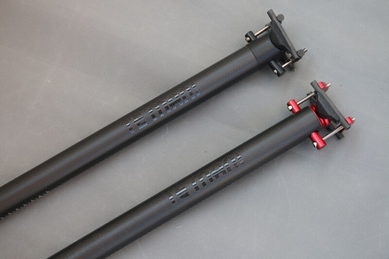 TEMANI-tija de sillín de bicicleta 3K T800, de carbono completo, BMX/plegable, tubo de bicicleta ultraligero, recta, /33,9x34,9mm, 580