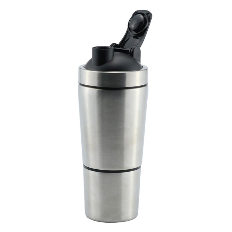 750ml aftagelig valleprotein pulver sport shaker flaske til rustfri stål cup vakuum mixer udendørs drinkware