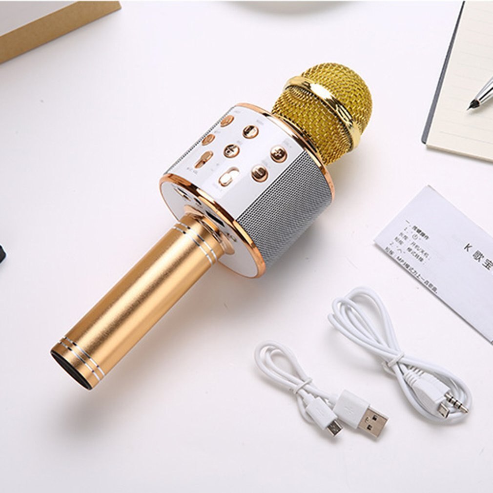 Wireless USB microphone condenser karaoke mic bluetooth stand radio mikrofon studio recording studio