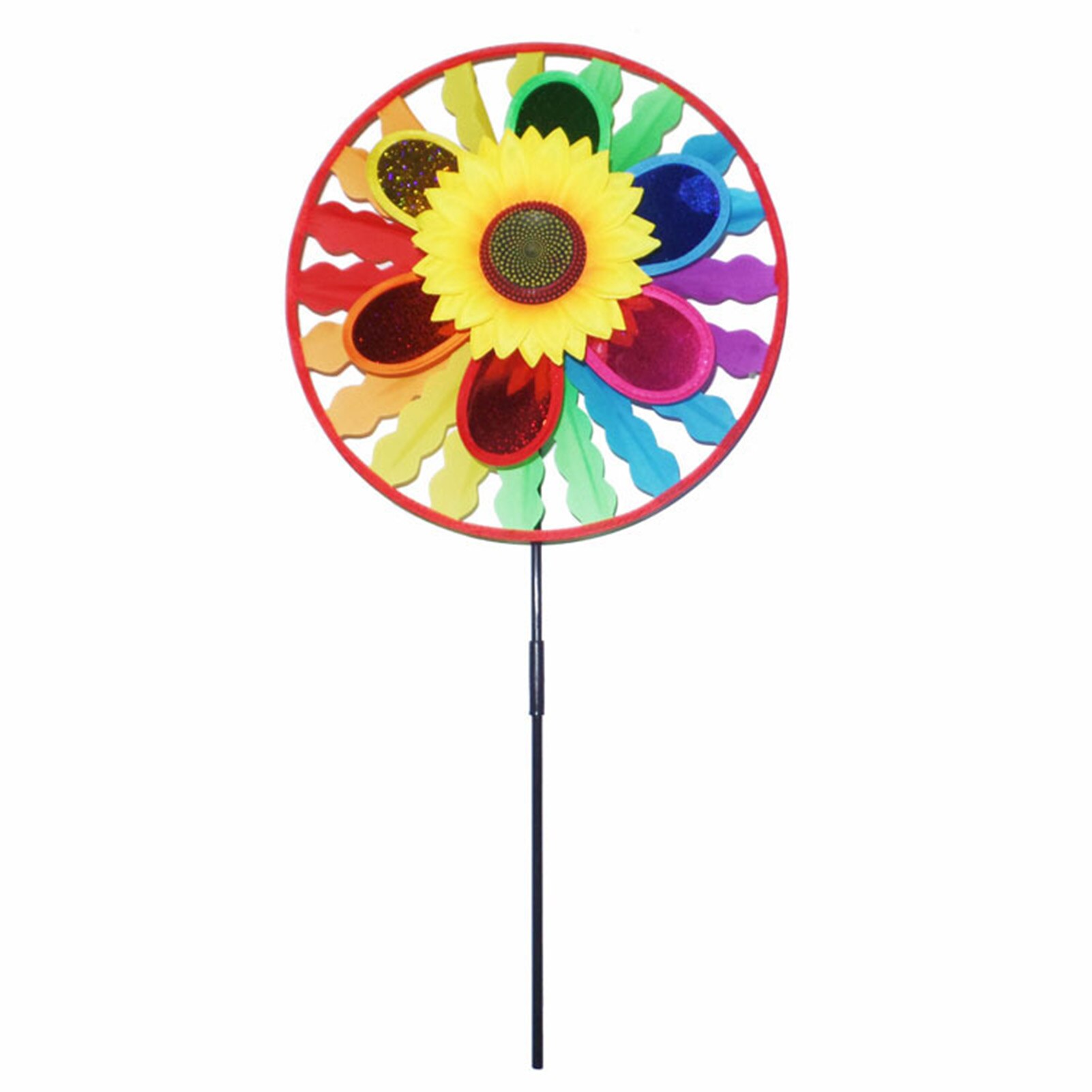 Moulin à vent en plastique coloré pour petite fille, décoration de jardin, jouet pour enfants: B