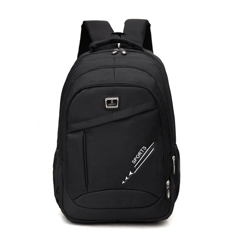 Mochila escolar multifuncional para hombre y mujer, morral de viaje para estudiantes,: Black and white