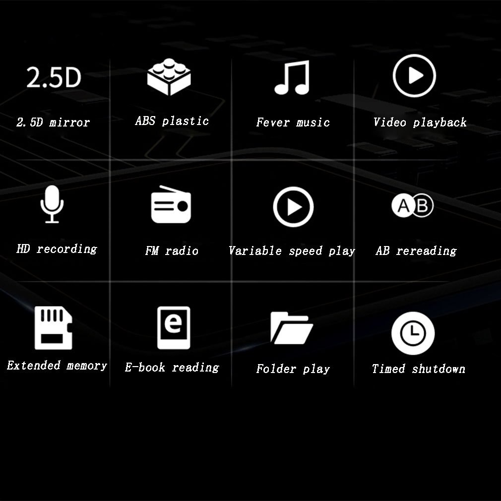 Mp3 Mp4 Card Without External Ring Round Button Digital Player Colorful Screen Music Player Video Playback