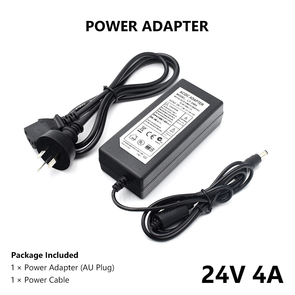 Ac Naar Dc 24 V Volt Voeding Power Adapter 24 V 4A Converter Transformator 24 V Voeding Lader voor Led Strip En Cctv Camera