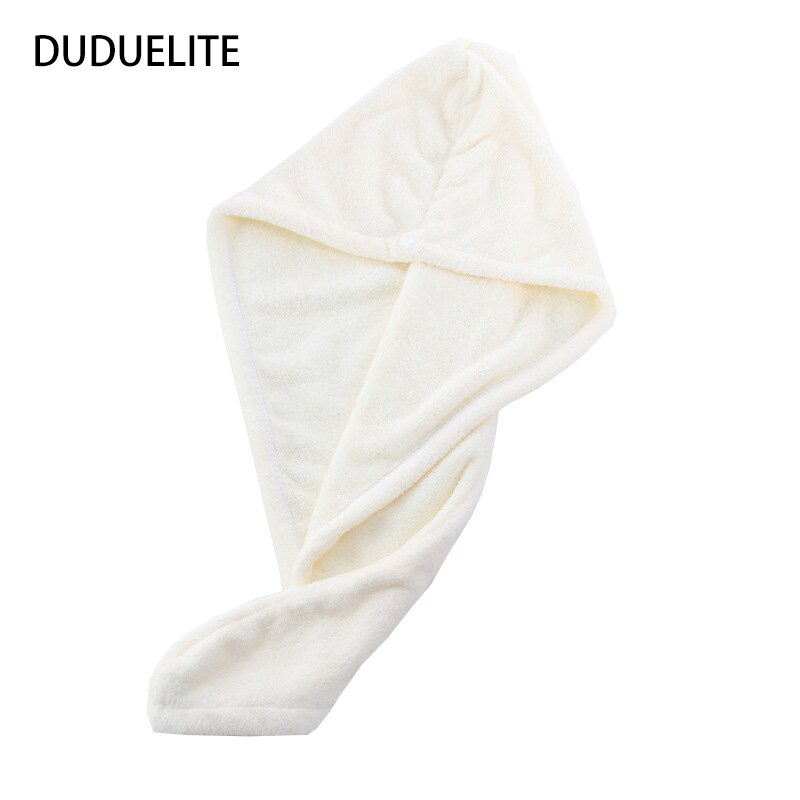 Duduelite Vrouwen Badkamer Handdoeken Haar Snelle Droging Hoed Haar Handdoek Cap Super Absorptie Tulband Toallas Microfibra Toalha De Banho: White