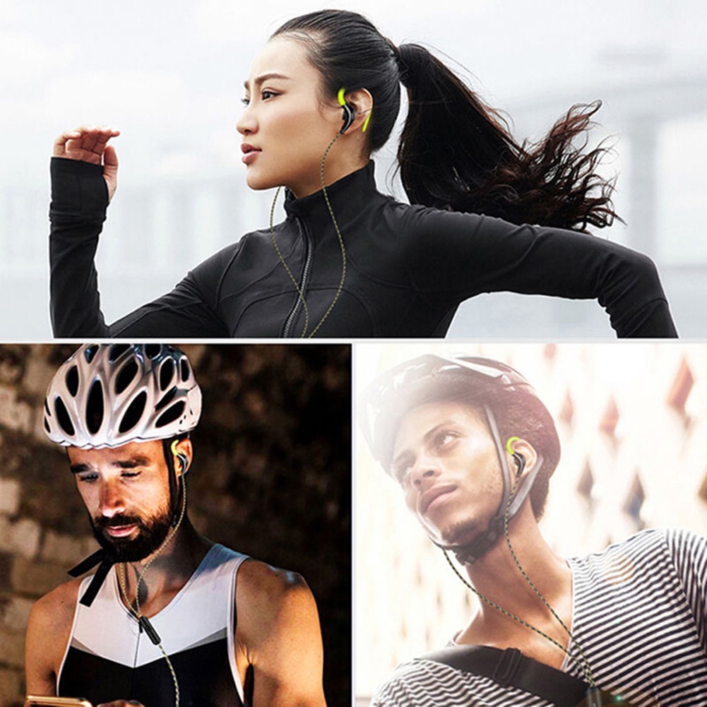 3.5mm sport oorhaak oordopjes hoofdtelefoon voor hardlopen hifi stereo bas headset met microfoon