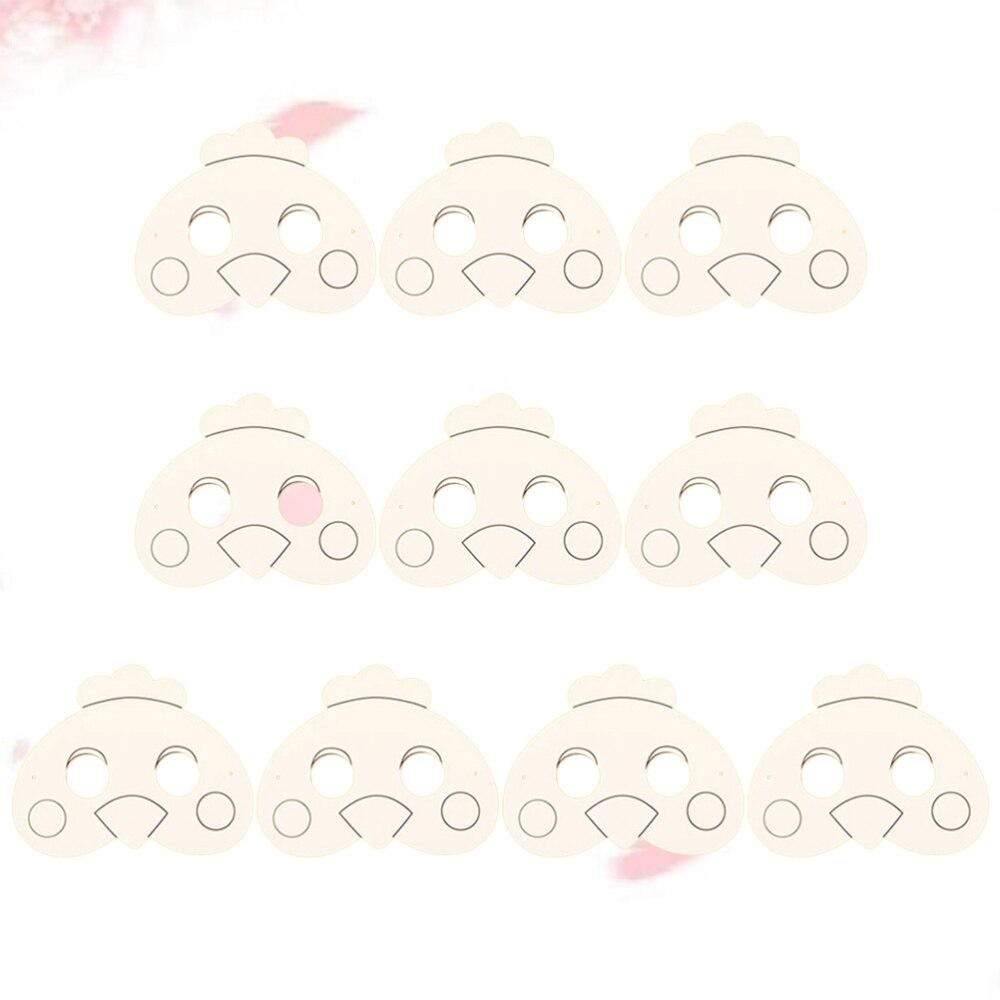 1 Set of DIY Painting Board Kids Coloring Dawing Board Blank Board DIY Graffiti Material (10pcs Blank Mask)