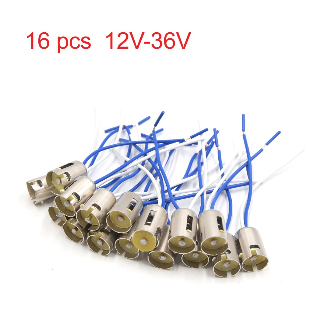 6/8/12/16/20pcs BA15s Turn Signal Light Single Dual Head Bulb Harness Wiring Extension Socket Connector Adapter 12V-36V: 16pcs Single Head